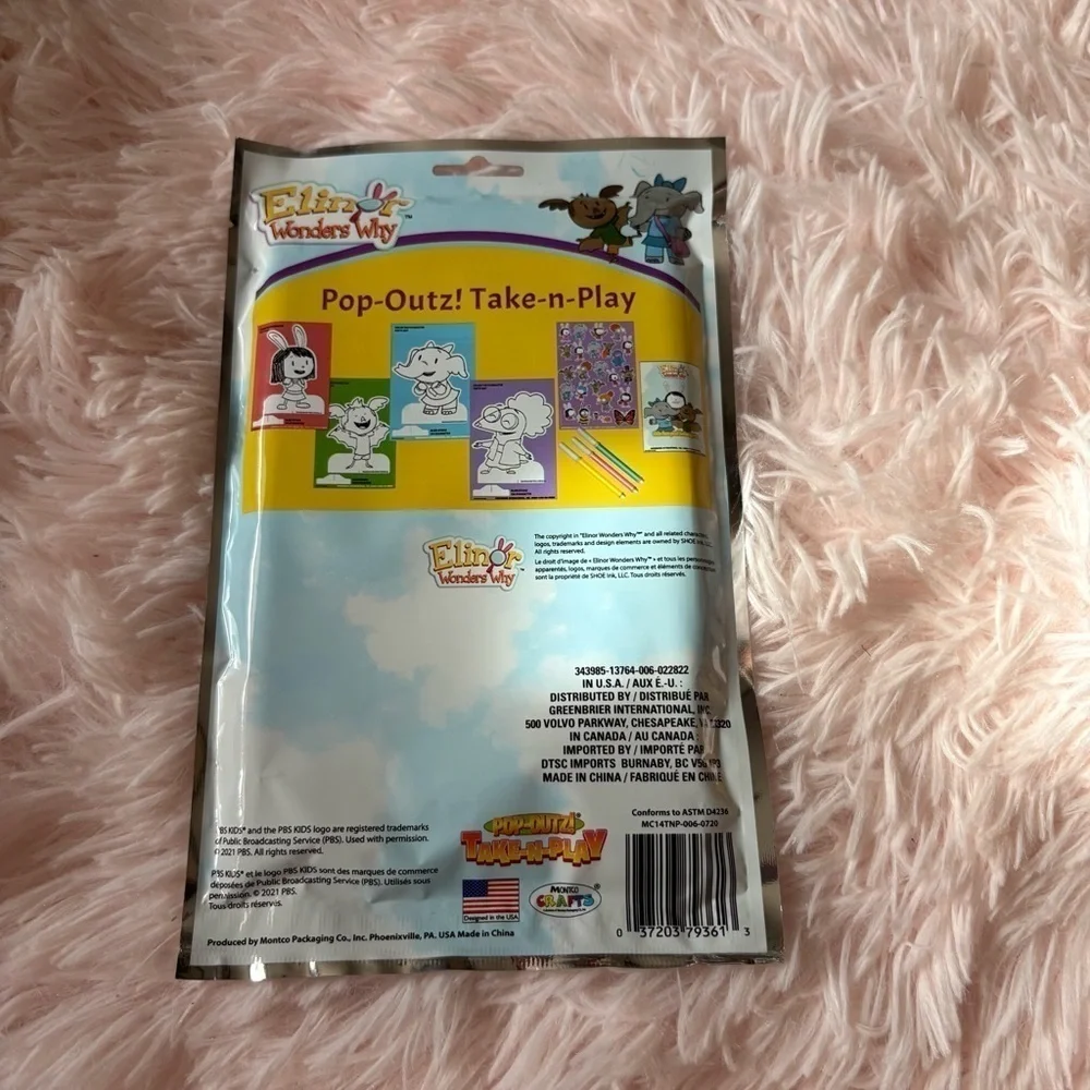 Elinor Wonders Why Pop-Outz! Take-n-Play Kit Coloring Craft Art NEW